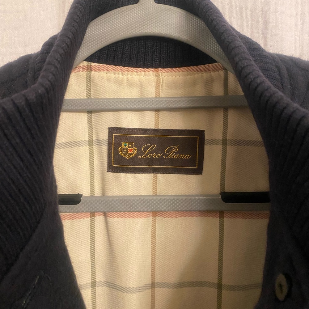 Loro Piana Dark Navy Blue Cashmere Quilted Vest - Picture 2 of 14